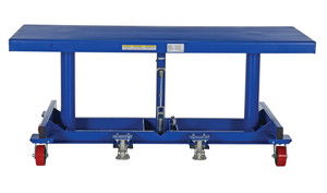 Vestil Steel Ergonomic Long Deck Cart - 30 In. x 72-1/4 In. x 31 In. 2,000 lb - Blue