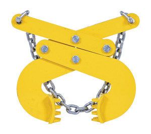 Vestil Steel Double Scissor Pallet Puller - 4 In. Jaw Opening 5000 lb Pulling - Yellow
