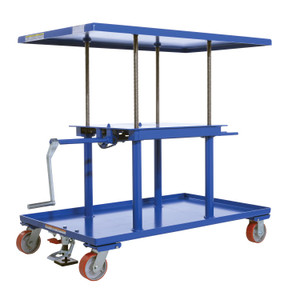 Vestil Steel High Profile Post Table - 30 In. x 48 In. 2000 lb - Blue