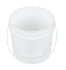 Vestil High Density Polyethylene Open Head Pail with Plastic Handle - 7-1/2 In. x 7-1/2 In. x 7-1/2 In. 1 Gallon - White