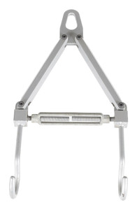 Vestil Steel Double Hook Hoist Attachment - 250 lb - Gray