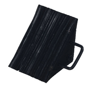 Vestil Laminated Rubber Wheel Chock - 8 In. x 10-5/16 In. x 8 In. - Black