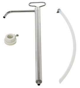 Vestil Stainless Steel Piston Pail Pump - 1 In. Bung 8-5/16 In. x 2-7/16 In. x 62-5/16 In. - Silver