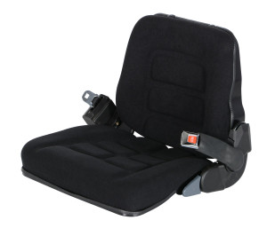 Vestil Cloth Fork Truck Seat with Seat Belt - 4-1/2 In. x 4-1/2 In. x 4 In. - Black