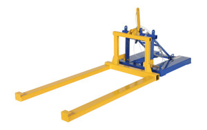 Vestil Steel Pallet Dumper/Retainer - 52 In. Long Forks 2000 lb - Blue