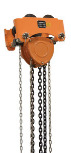 Vestil Steel Low Headroom Chain Hoist Gear Trolley - 14 In. x 12-1/2 In. x 14 In. 4,000 lb - Orange