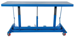 Vestil Steel Ergonomic Long Deck Cart - 30 In. x 96-1/4 In. x 31 In. 2,000 lb - Blue