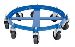 Vestil Steel Oct Drum Dolly - 27-1/16 In. x 27-1/16 In. x 7-7/8 In. 55 Gallon 2000 lb - Blue