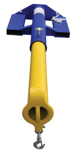 Vestil Steel Shorty Telescoping Lift Boom - 24 In. Fork Pocket Center 4,000 lb - Blue
