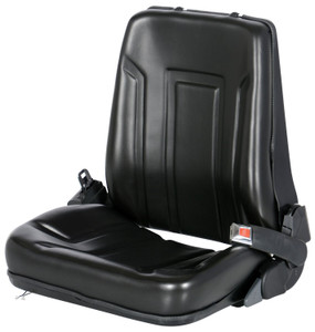 Vestil Vinyl Deluxe Fork Truck Seat with Seat Belt - 20-1/2 In. x 23 In. x 12 In. - Black