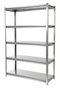 Vestil Stainless Steel Solid Rivet Shelving - 48 In. x 18 In. x 72 In. 600 lb - Silver