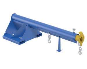 Vestil Steel Telescoping Lift Boom - 24 In. Fork Pocket Center 6,000 lb - Blue and Yellow