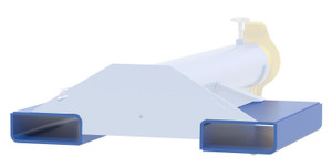 Vestil Factory Installed Steel Fork Pockets - 9 In. x 3 In. For Lift Boom Models