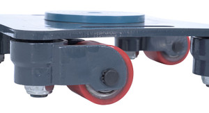 Vestil Steel Multi Direction Machinery Skate Without Handle - 12 In. Length x 12 In. Width x 4-7/16 In. Height 6,600 lb - Blue and Gray