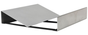 Vestil Steel V Block Manual Work Positioner Attachment - 16 In. x 16 In. x 3-1/4 In. - Silver