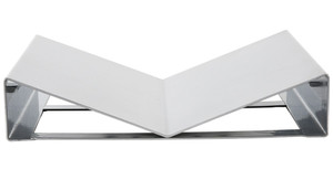 Vestil Steel V Block Manual Work Positioner Attachment - 16 In. x 16 In. x 3-1/4 In. - Silver