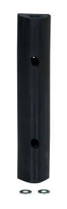 Vestil Extruded Rubber Fender Bumper - 12 In. x 2 In. x 1-3/4 In. - Black