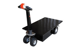 Vestil Steel Traction Drive Cart Platform - 59 In. x 28 In. x 44 In. 750 lb - Black