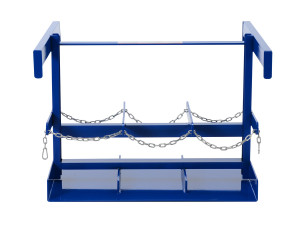 Vestil Steel Fork Truck LP Tank Caddy - 38-1/4 In. x 41-5/8 In. x 29 In. 6 Tank - Blue