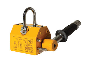 Vestil Steel and Neodymium Magnetic Lifter - 5-15/16 In. x 6-3/4 In. x 4-29/32 In. 200 lb - Yellow
