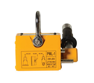 Vestil Steel and Neodymium Magnetic Lifter - 5-15/16 In. x 6-3/4 In. x 4-29/32 In. 200 lb - Yellow