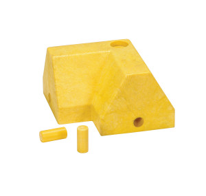 Vestil 100% Recycled Plastic L Section Modular Guard Curb - 8-3/4 In. x 6 In. x 5 In. - Yellow