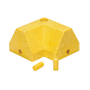 Vestil 100% Recycled Plastic L Section Modular Guard Curb - 8-3/4 In. x 6 In. x 5 In. - Yellow