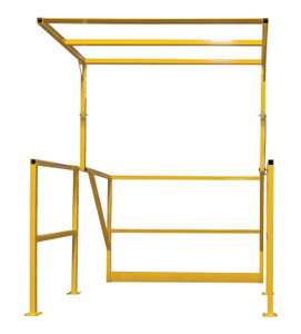 Vestil Steel Mezzanine Safety Gate - 79-5/16 In. x 68-1/2 In. x 80-1/16 In. - Yellow