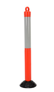 Vestil Plastic Bollard - 10-1/4 In. x 10-1/4 In. x 46-1/2 In. Height Fluorescent - Orange