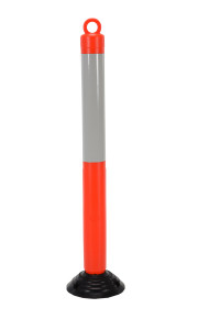 Vestil Plastic Bollard - 10-1/4 In. x 10-1/4 In. x 46-1/2 In. Height Fluorescent - Orange