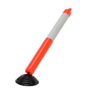 Vestil Plastic Bollard - 10-1/4 In. x 10-1/4 In. x 46-1/2 In. Height Fluorescent - Orange