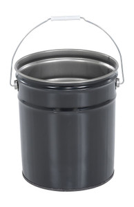 Vestil Steel UN Rated Pail - 11-3/4 In. x 11-3/4 In. x 13-3/8 In. 5 Gallon - Black