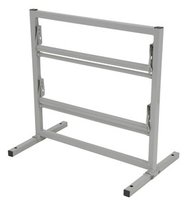 Vestil Steel Paper Dispenser Stand - 2 Tiered 24 In. Roll Width 146 lb - Gray