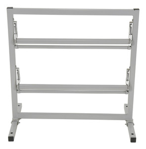 Vestil Steel Paper Dispenser Stand - 2 Tiered 24 In. Roll Width 146 lb - Gray