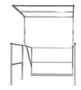 Vestil Aluminum Mezzanine Safety Gate - 56 In. Width - Silver
