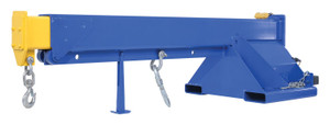 Vestil Steel Hydraulic Telescoping Boom - 12 Volt DC 24 In. Fork Pocket Center 8,000 lb
