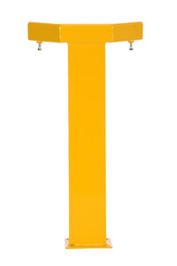 Vestil Steel Modular Guard System Corner Post - 1 Rail 7-5/8 In. x 6 In. x 36 In. - Yellow