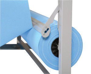 Vestil Steel Paper Dispenser Stand - 2 Tiered 36 In. Roll Width 146 lb - Gray