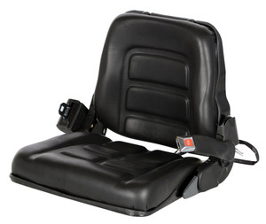 Vestil Vinyl Fork Truck Seat with Seat Belt - 19-1/4 In. x 22 In. x 17-15/16 In. 300 lb - Black