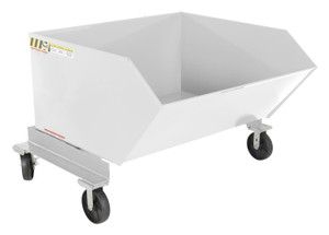 Vestil Steel Portable Tilting Hopper - 1 Cubic Yard 2,000 lb - White