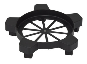 Vestil Plastic Drum Dolly for - 14-3/4 In. x 14-3/4 In. x 3-3/4 In. 5-7 Gallon Buckets 80 lb - Black
