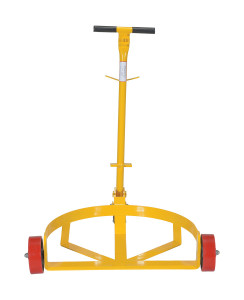 Vestil Steel Low Profile Drum Dolly with Poly On Steel Casters - 21-5/8 In. x 31-5/8 In. x 37-5/8 In. 1200 lb - Yellow