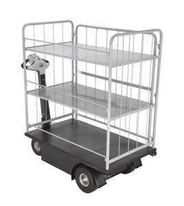 Vestil Steel Traction Drive Cart Side Load - 2 Shelf 59 In. x 28 In. x 59 In. 750 lb - Black