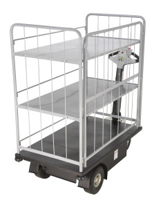Vestil Steel Traction Drive Cart Side Load - 2 Shelf 59 In. x 28 In. x 59 In. 750 lb - Black