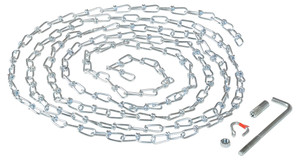 Vestil Carbon Steel Chain and Hanger with Reflector - 15 Ft. Length - Gray