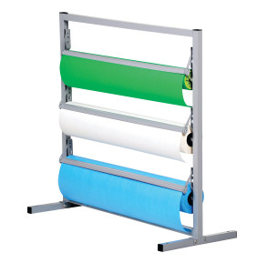 Vestil Steel Paper Dispenser Stand - 3 Tiered 24 In. Roll Width 219 lb - Gray