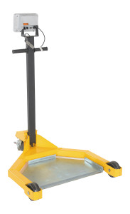 Vestil Steel Low Profile Drum Dolly with Scale - 38-1/2 In. x 31-1/2 In. x 49-1/4 In. 800 lb Black / - Yellow