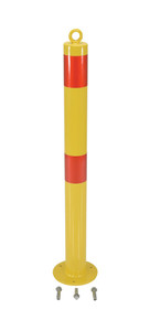 Vestil Steel Fixed Height Bollard - 3 In. x 3 In. x 35-1/2 In. - Yellow