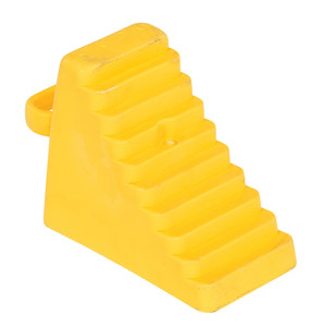 Vestil Polyethylene Wheel Chock - 8-1/2 In. x 4 In. x 5-7/8 In. 7,000 lb - Yellow