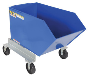 Vestil Steel Portable Tilting Hopper - 1/2 Cubic Yard 2,000 lb - Blue